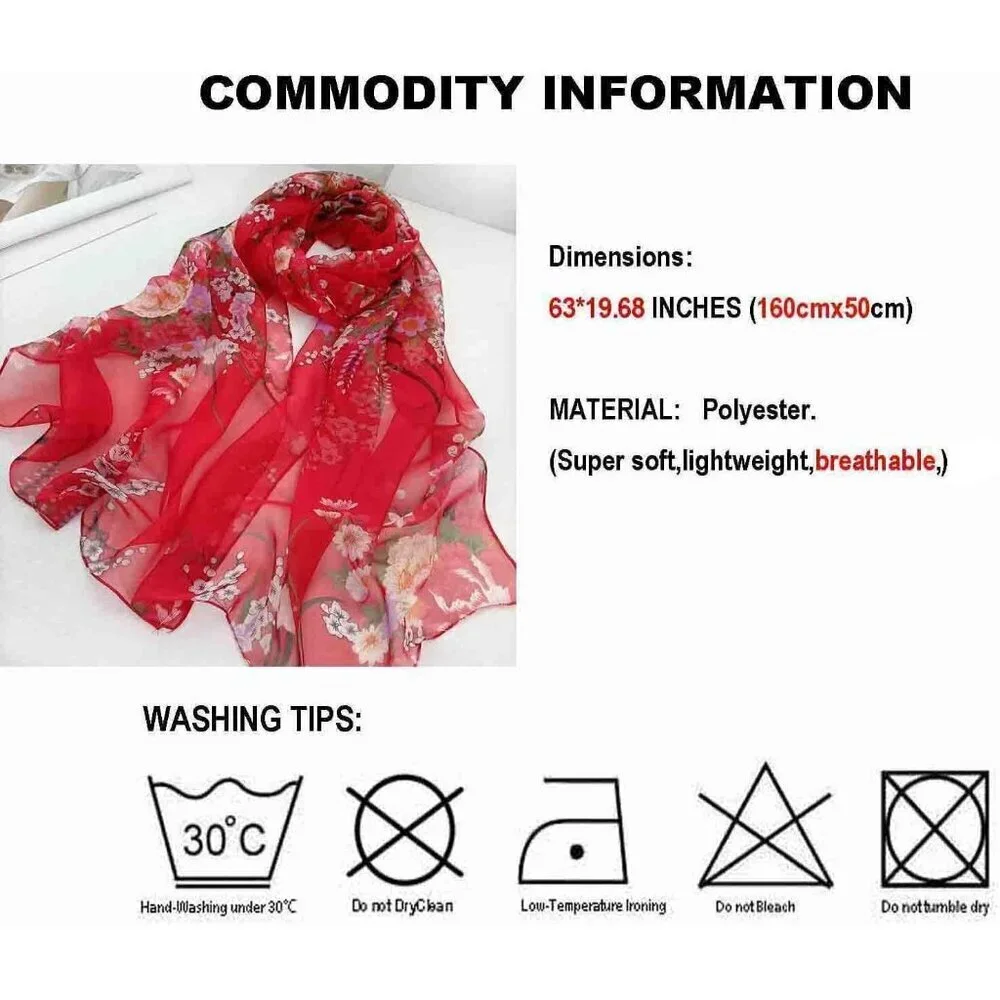 N/A dimensions scarf